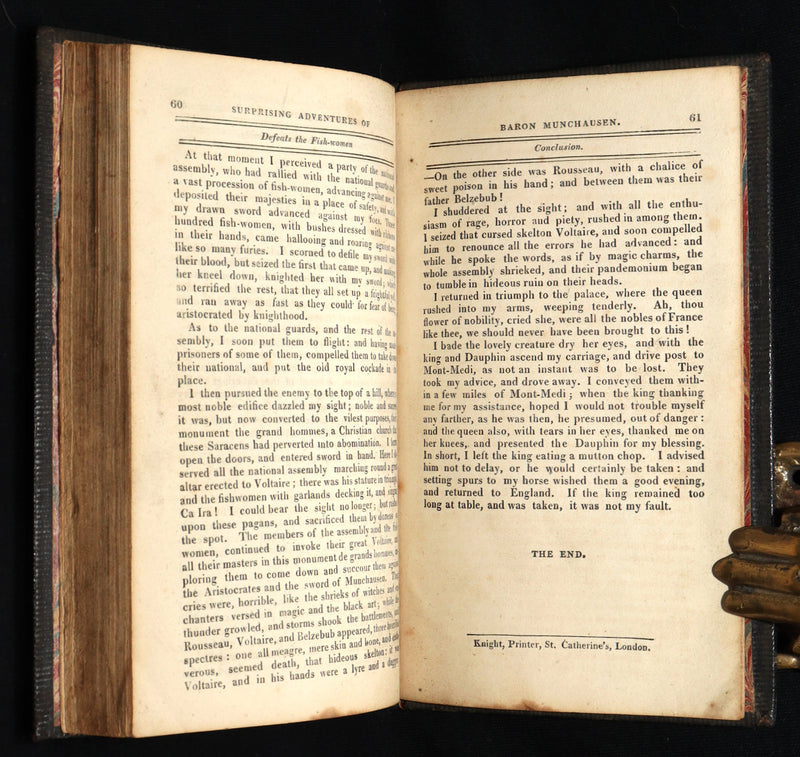 1826 Scarce Edition - Baron Munchausen with Hand-Coloured Illustrations