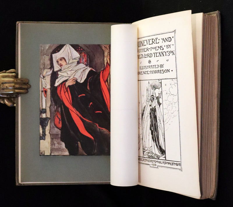 1912 Rare First Edition - Tennyson's GUINEVERE Illustrated by Pre-Raphaelite FLORENCE HARRISON.