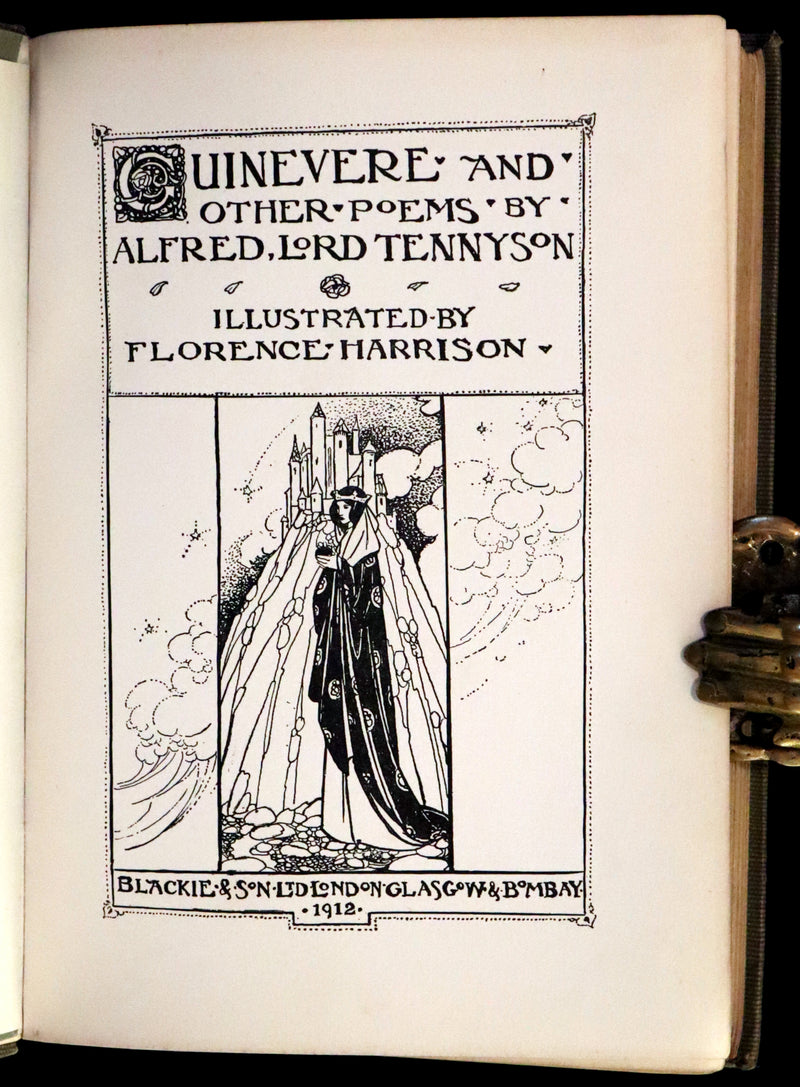 1912 Rare First Edition - Tennyson's GUINEVERE Illustrated by Pre-Raphaelite FLORENCE HARRISON.