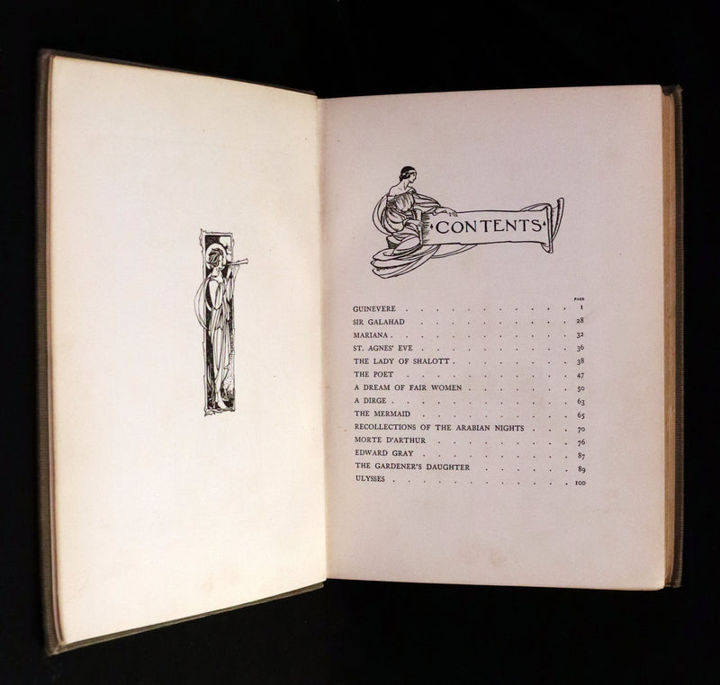 1912 Rare First Edition - Tennyson's GUINEVERE Illustrated by Pre-Raphaelite FLORENCE HARRISON.