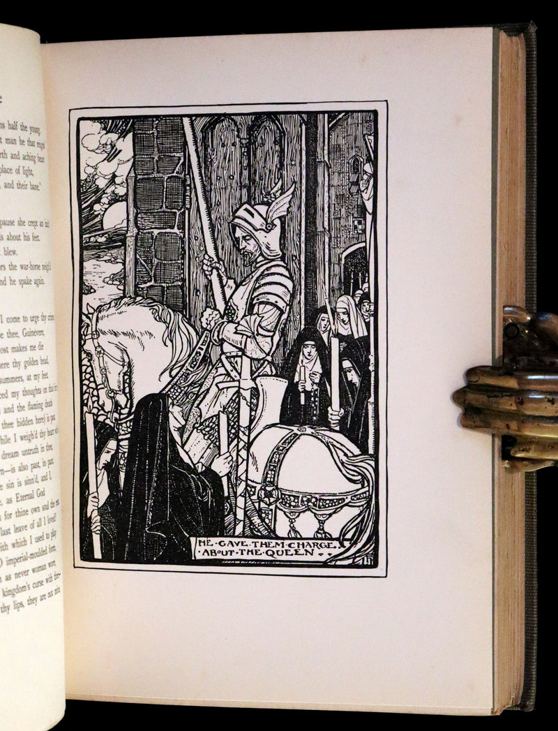 1912 Rare First Edition - Tennyson's GUINEVERE Illustrated by Pre-Raphaelite FLORENCE HARRISON.