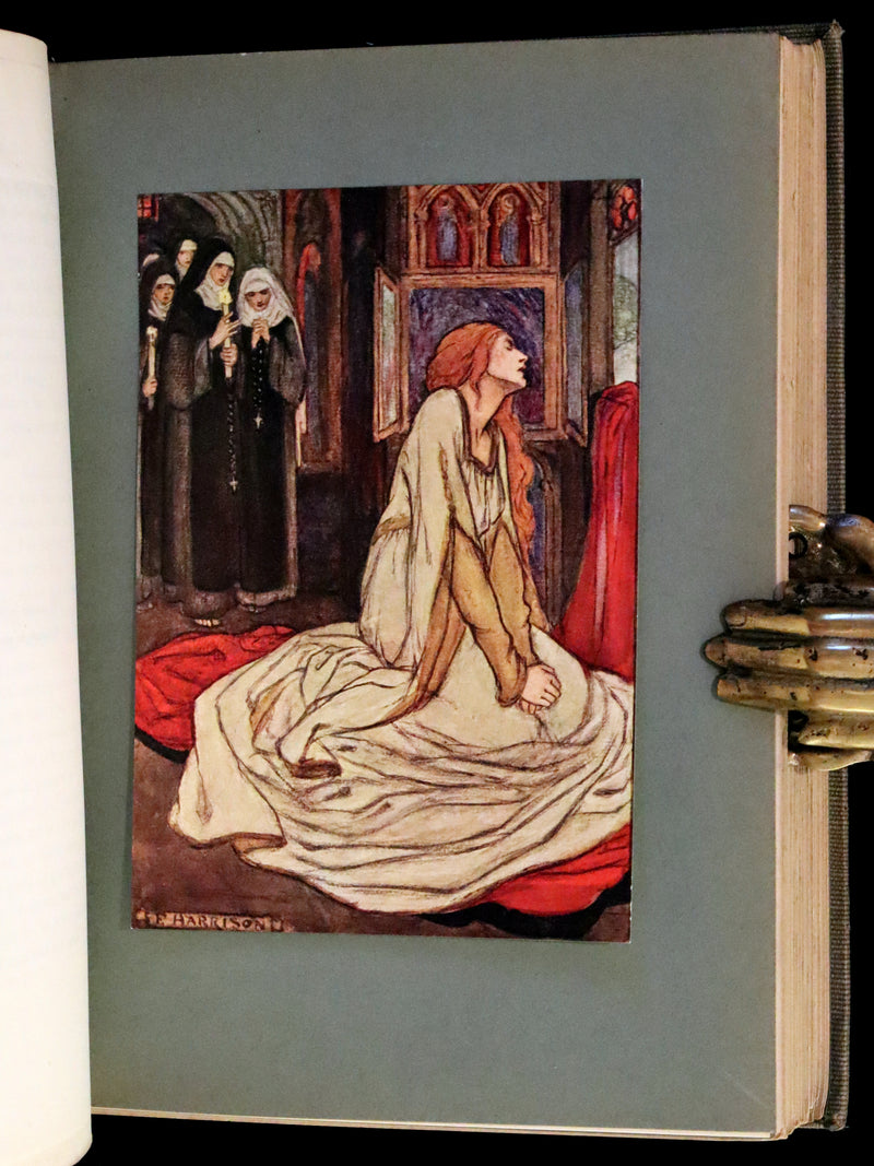 1912 Rare First Edition - Tennyson's GUINEVERE Illustrated by Pre-Raphaelite FLORENCE HARRISON.