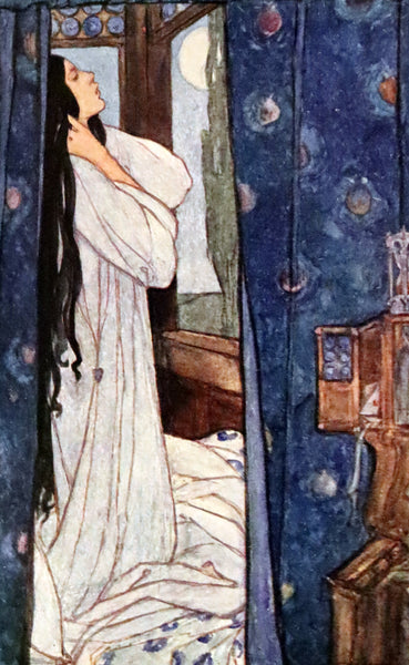 1912 Rare First Edition - Tennyson's GUINEVERE Illustrated by Pre-Raphaelite FLORENCE HARRISON.
