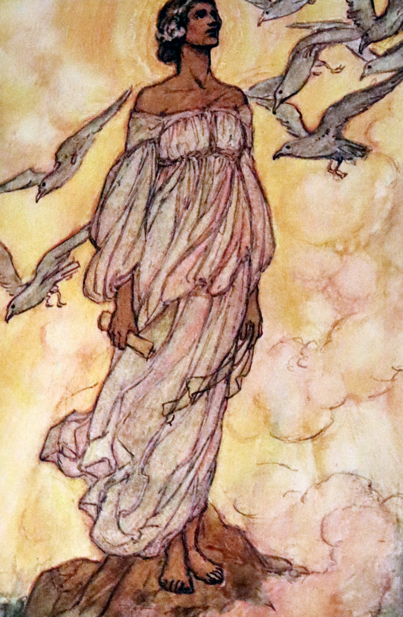 1912 Rare First Edition - Tennyson's GUINEVERE Illustrated by Pre-Raphaelite FLORENCE HARRISON.