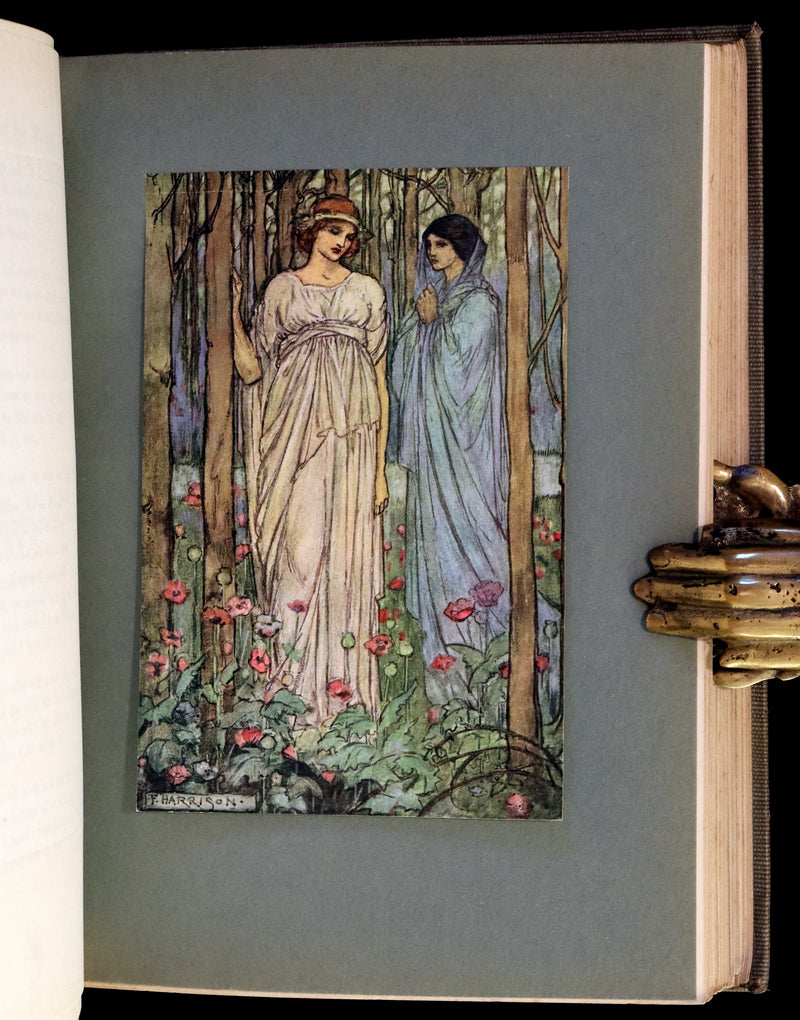1912 Rare First Edition - Tennyson's GUINEVERE Illustrated by Pre-Raphaelite FLORENCE HARRISON.