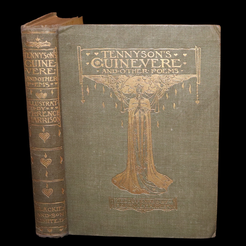 1912 Rare First Edition - Tennyson's GUINEVERE Illustrated by Pre-Raphaelite FLORENCE HARRISON.