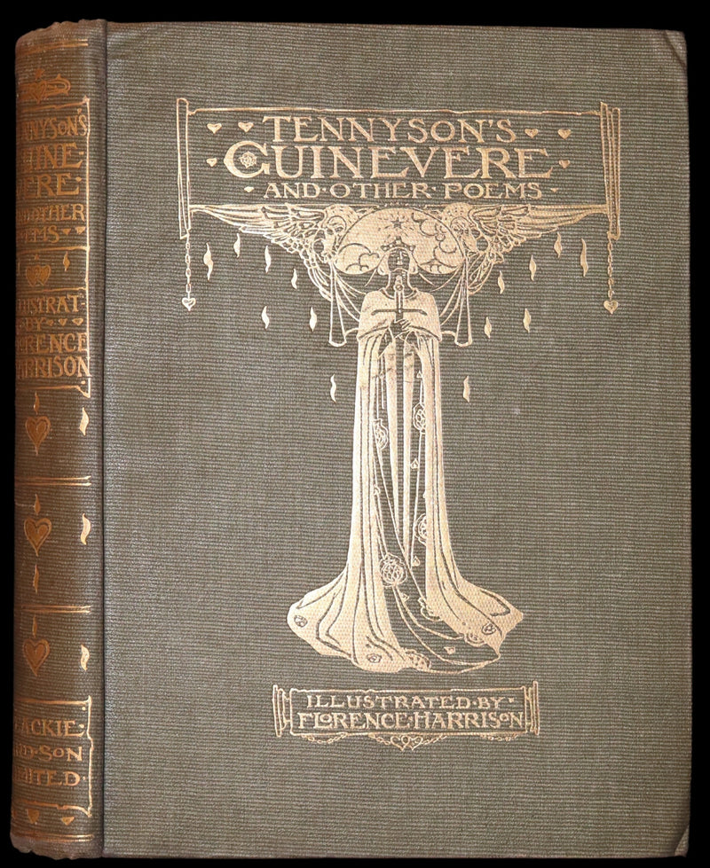 1912 Rare First Edition - Tennyson's GUINEVERE Illustrated by Pre-Raphaelite FLORENCE HARRISON.