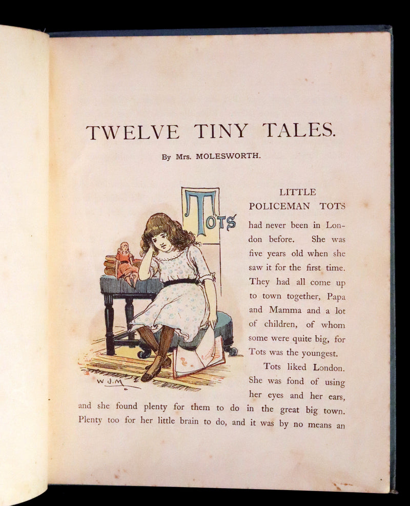 1890 Scarce First Edition - Twelve Tiny Tales  by Mary Louisa Molesworth illustrated by W.J.M.
