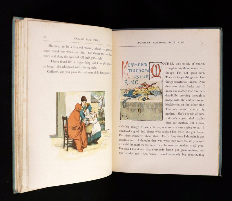 1890 Scarce First Edition - Twelve Tiny Tales  by Mary Louisa Molesworth illustrated by W.J.M.