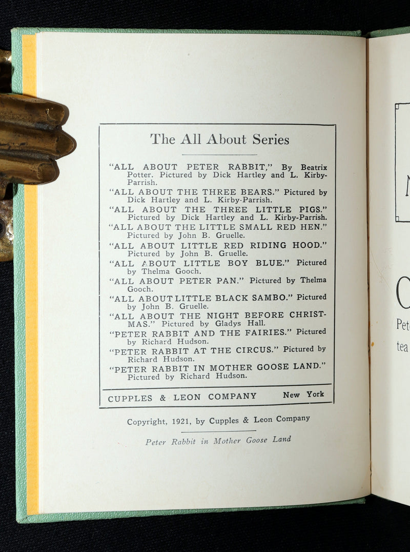 1921 First Edition - Peter Rabbit in Mother Goose Land by Alma Hudson