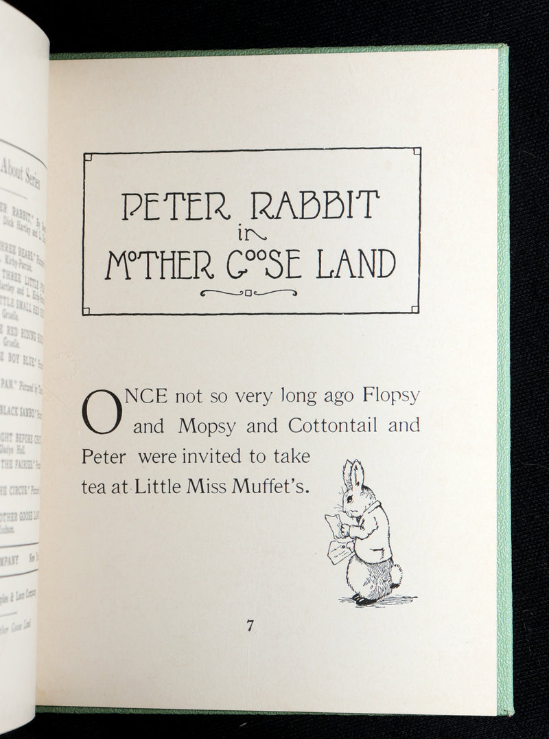 1921 First Edition - Peter Rabbit in Mother Goose Land by Alma Hudson