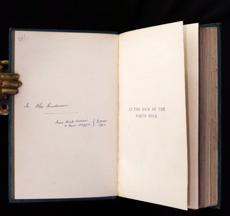 1900 Rare Book - At the Back of the North Wind by George MacDonald illustrated by Arthur Hughes.
