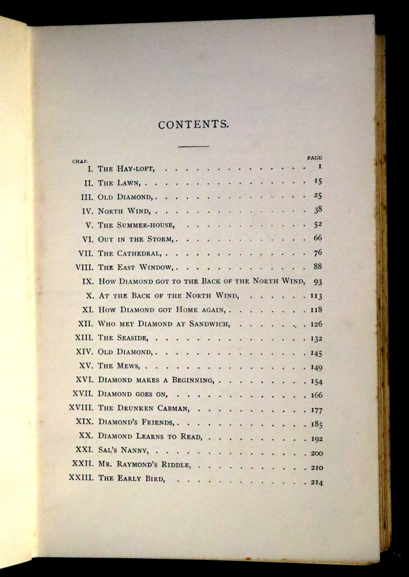 1900 Rare Book - At the Back of the North Wind by George MacDonald illustrated by Arthur Hughes.
