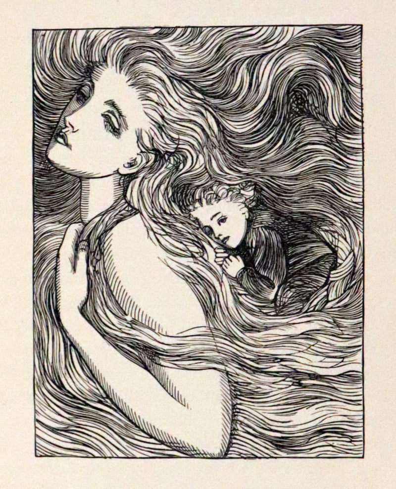 1900 Rare Book - At the Back of the North Wind by George MacDonald illustrated by Arthur Hughes.