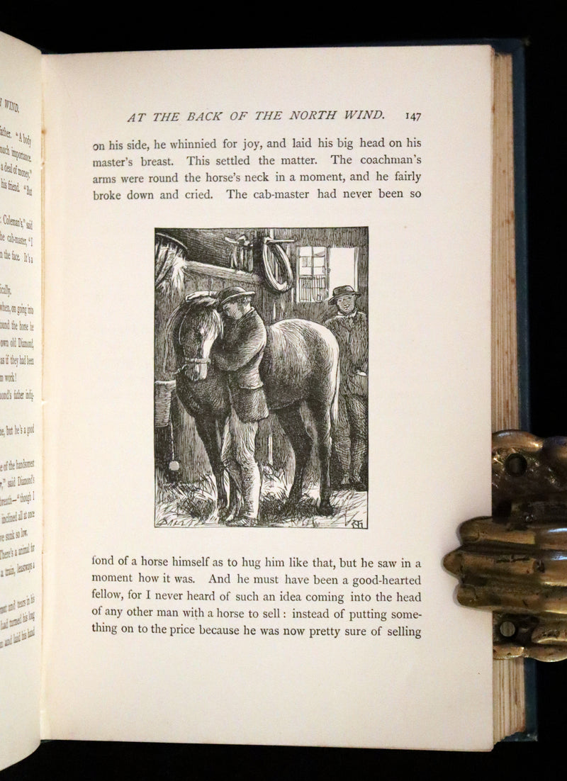 1900 Rare Book - At the Back of the North Wind by George MacDonald illustrated by Arthur Hughes.