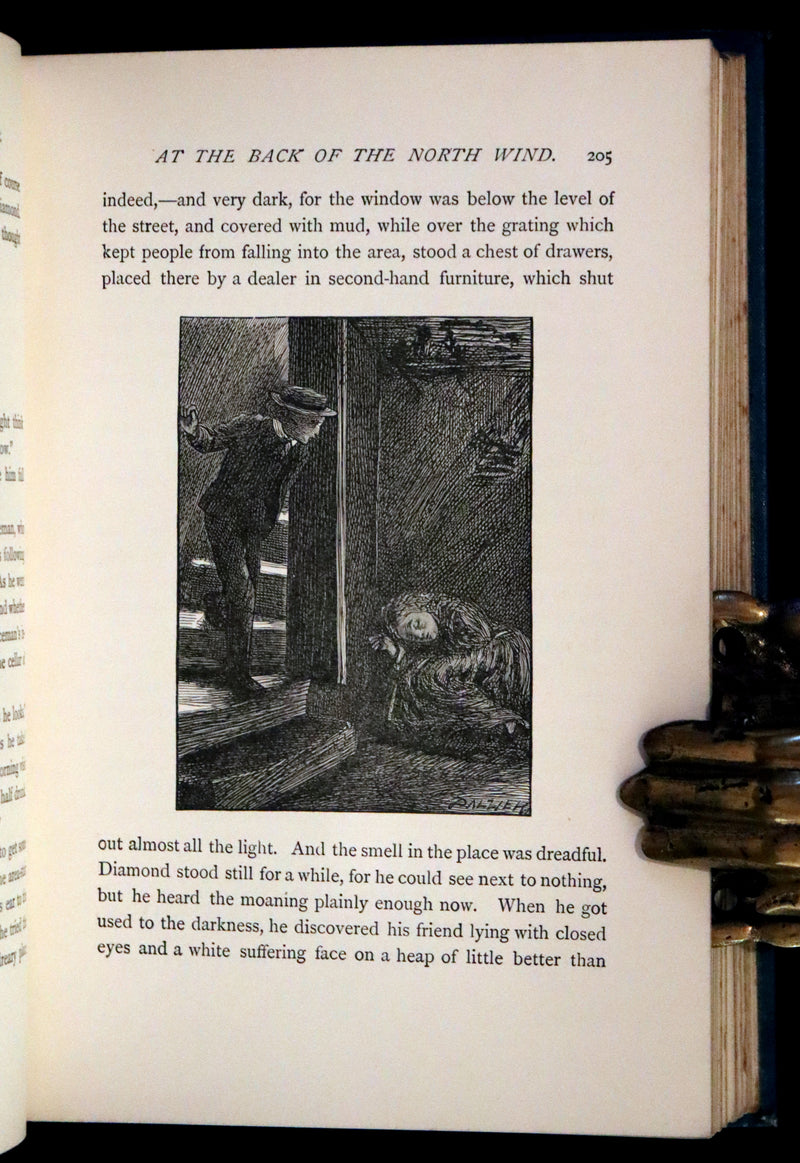 1900 Rare Book - At the Back of the North Wind by George MacDonald illustrated by Arthur Hughes.