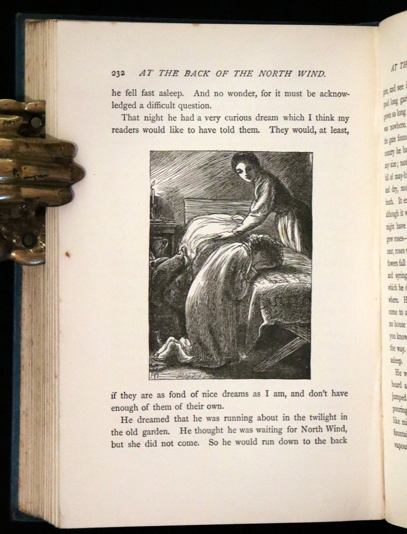 1900 Rare Book - At the Back of the North Wind by George MacDonald illustrated by Arthur Hughes.