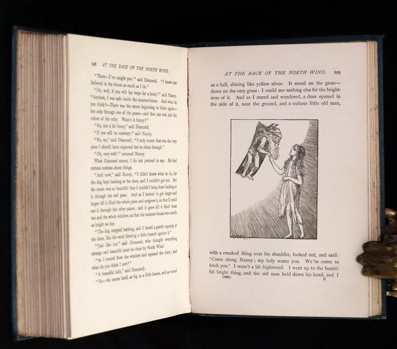 1900 Rare Book - At the Back of the North Wind by George MacDonald illustrated by Arthur Hughes.