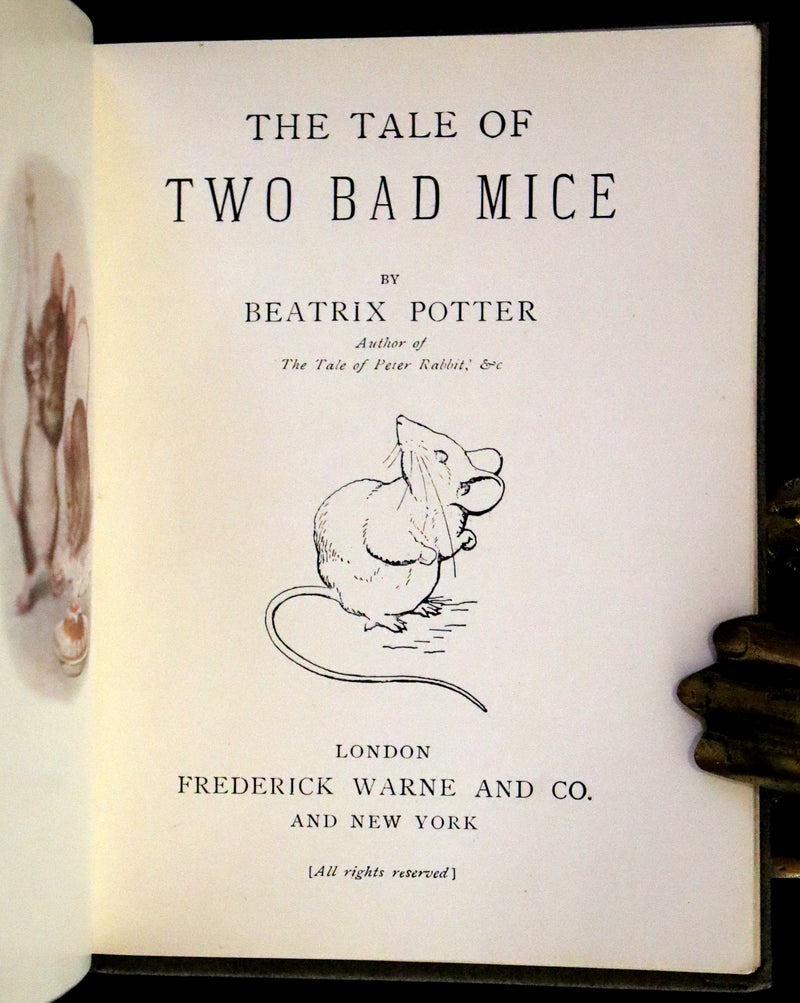 1910 Rare Book - The Tale of Two Bad Mice by Beatrix Potter