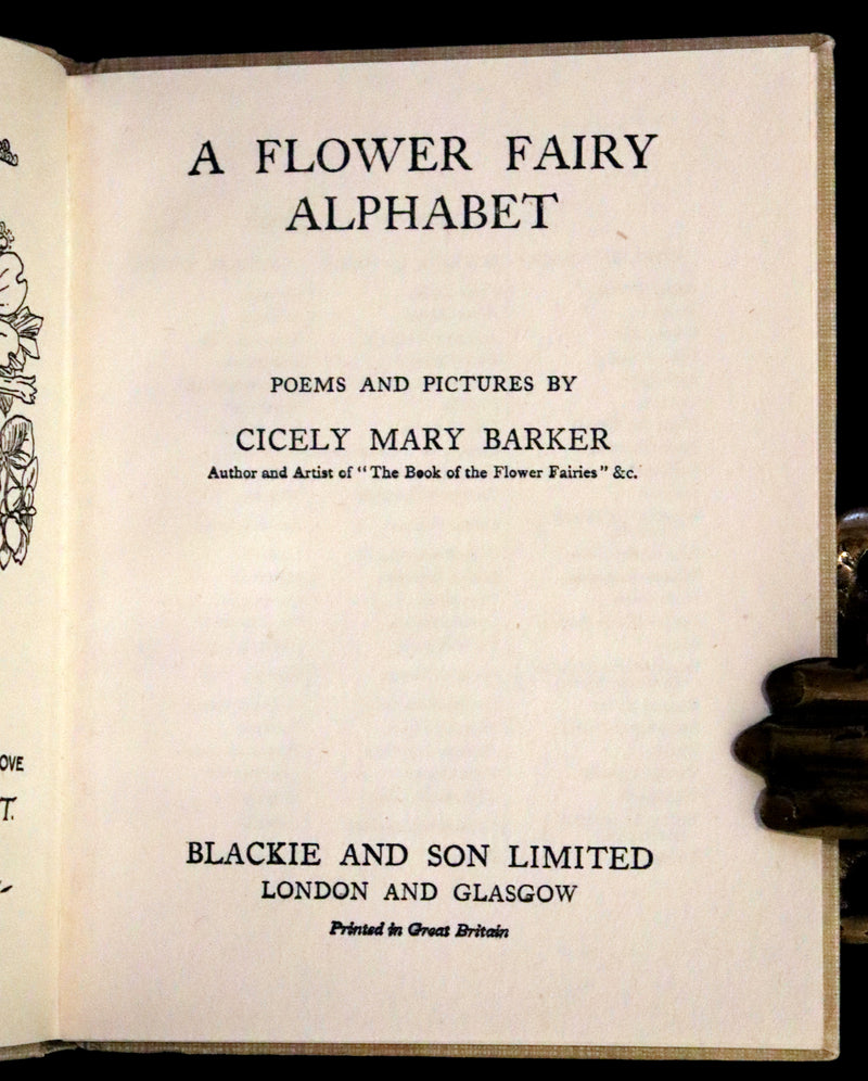 1955 Rare Book -  A Flower Fairy Alphabet (Flower Fairies) by Cicely Mary Barker.