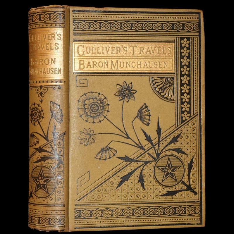 1880 Rare Book - Gulliver's Travels Into Several Remote Nations of the World & Baron Munchausen, Illustrated.