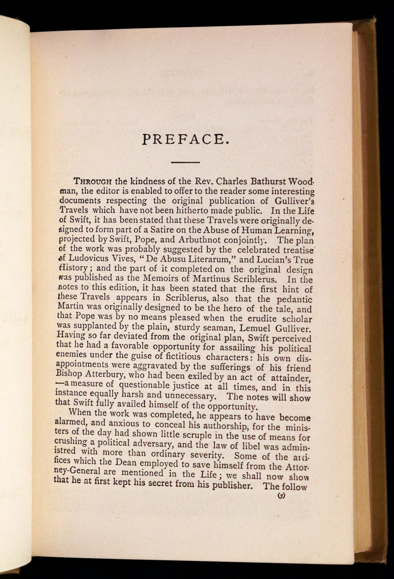 1880 Rare Book - Gulliver's Travels Into Several Remote Nations of the World & Baron Munchausen, Illustrated.