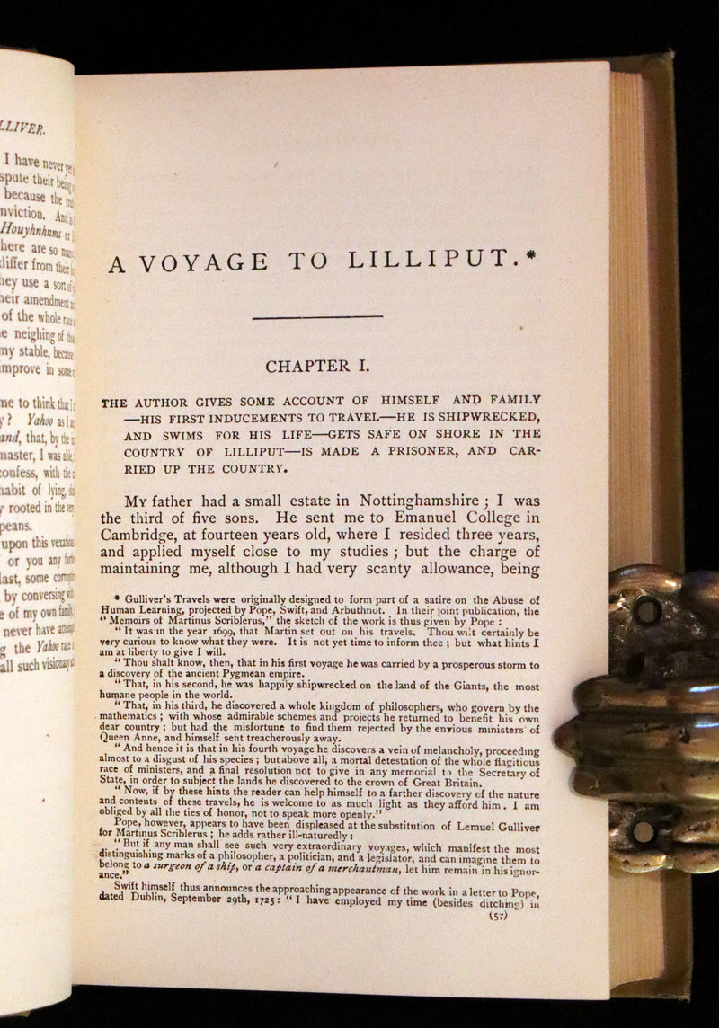 1880 Rare Book - Gulliver's Travels Into Several Remote Nations of the World & Baron Munchausen, Illustrated.