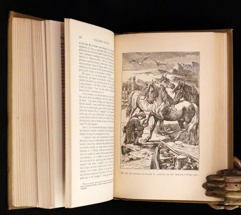 1880 Rare Book - Gulliver's Travels Into Several Remote Nations of the World & Baron Munchausen, Illustrated.