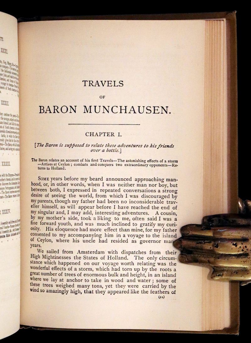 1880 Rare Book - Gulliver's Travels Into Several Remote Nations of the World & Baron Munchausen, Illustrated.