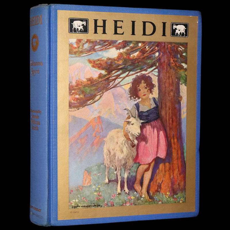 1922 Rare Book - HEIDI by Johanna Spyri illustrated in color by Jessie Willcox Smith.