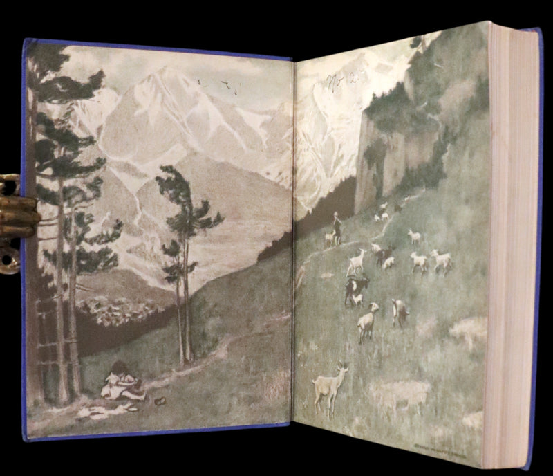 1922 Rare Book - HEIDI by Johanna Spyri illustrated in color by Jessie Willcox Smith.