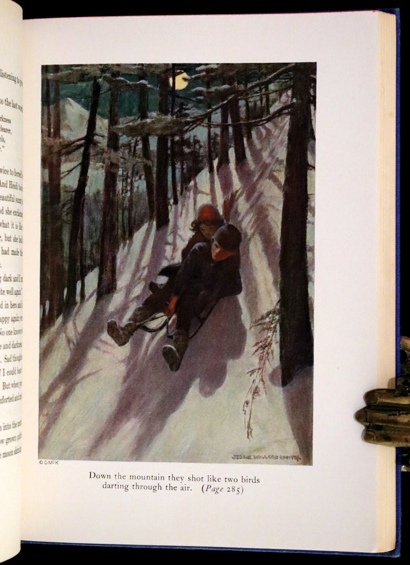 1922 Rare Book - HEIDI by Johanna Spyri illustrated in color by Jessie Willcox Smith.