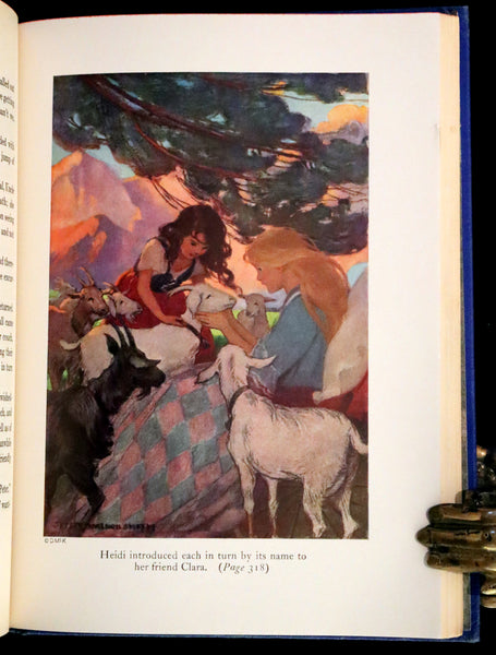 1922 Rare Book - HEIDI by Johanna Spyri illustrated in color by Jessie Willcox Smith.