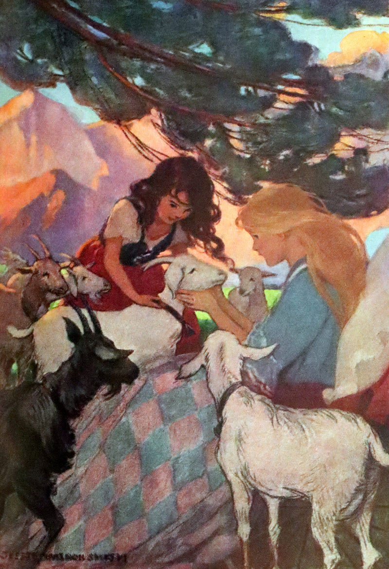 1922 Rare Book - HEIDI by Johanna Spyri illustrated in color by Jessie Willcox Smith.