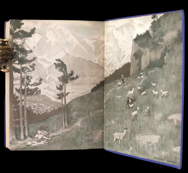 1922 Rare Book - HEIDI by Johanna Spyri illustrated in color by Jessie Willcox Smith.