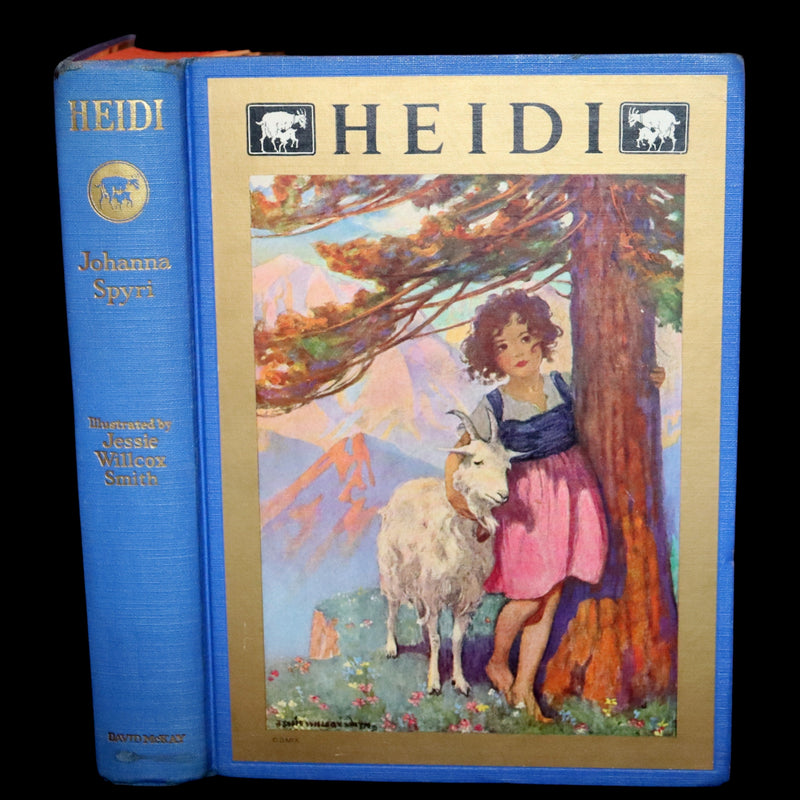 1922 Rare Book - HEIDI by Johanna Spyri illustrated in color by Jessie Willcox Smith.
