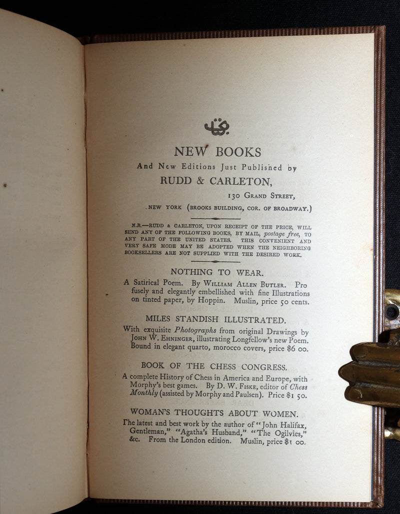 1860 First ED - Edgar Poe and His Critics by Poe's Fiancée Sarah Helen Whitman
