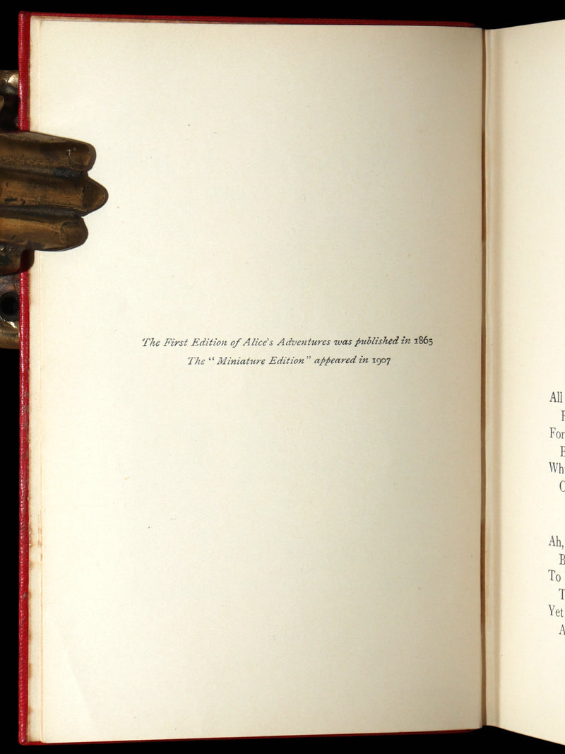 1907 First Edition of the Miniature Edition - Alice’s Adventures in Wonderland