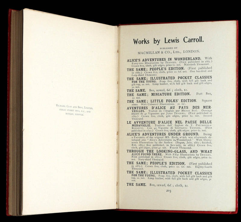 1907 First Edition of the Miniature Edition - Alice’s Adventures in Wonderland