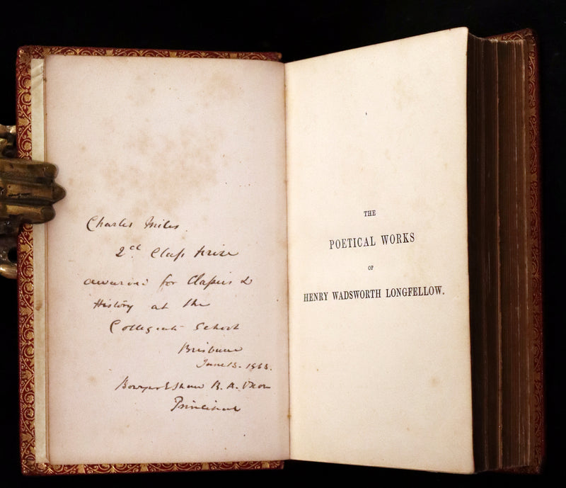 1862 Rare Victorian Book - The Poetical Works of Longfellow Illustrated by Sir John Gilbert.