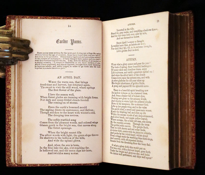 1862 Rare Victorian Book - The Poetical Works of Longfellow Illustrated by Sir John Gilbert.