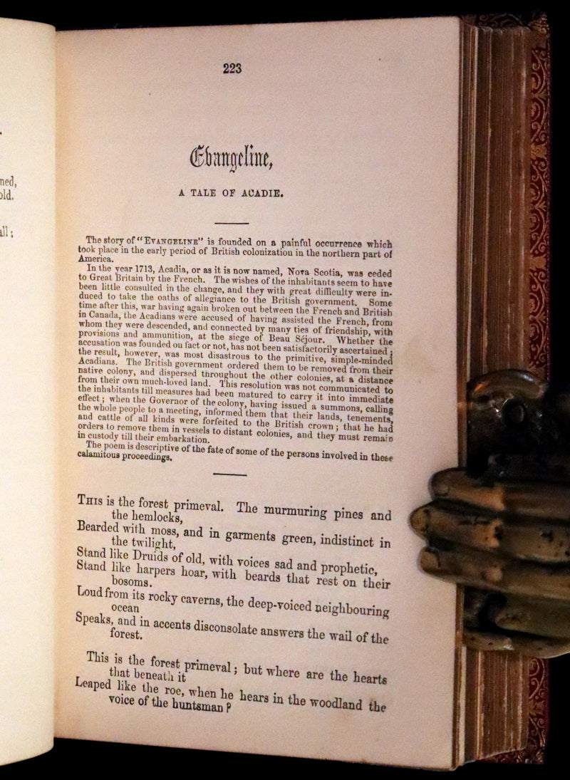 1862 Rare Victorian Book - The Poetical Works of Longfellow Illustrated by Sir John Gilbert.