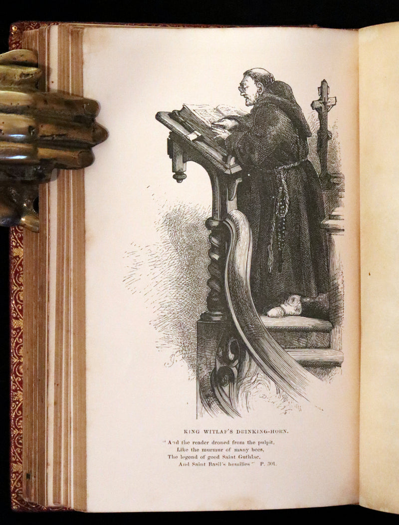 1862 Rare Victorian Book - The Poetical Works of Longfellow Illustrated by Sir John Gilbert.