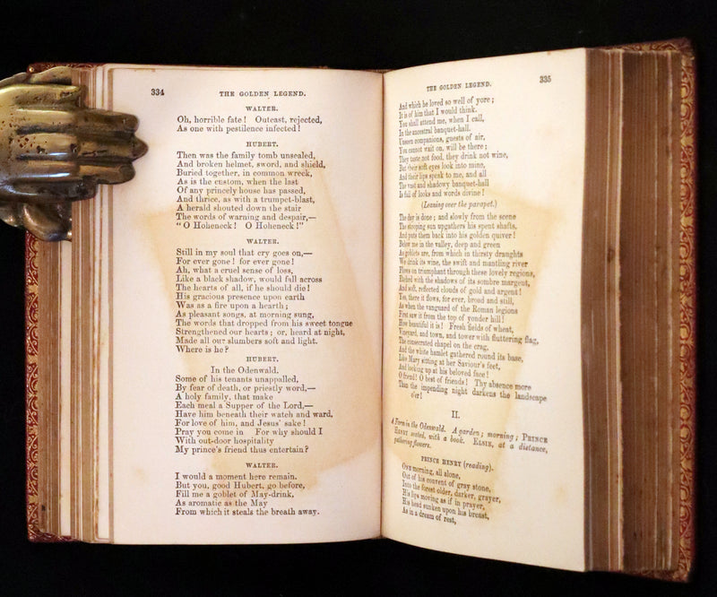 1862 Rare Victorian Book - The Poetical Works of Longfellow Illustrated by Sir John Gilbert.