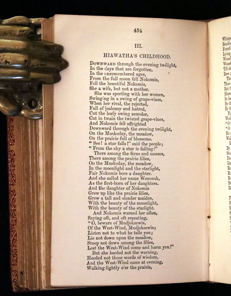 1862 Rare Victorian Book - The Poetical Works of Longfellow Illustrated by Sir John Gilbert.