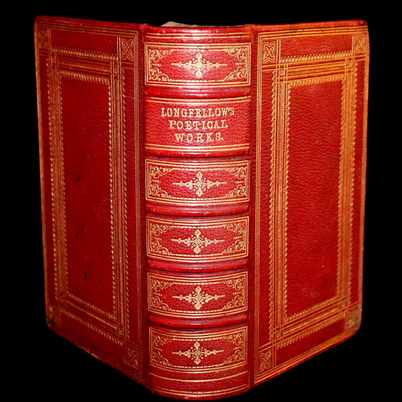 1862 Rare Victorian Book - The Poetical Works of Longfellow Illustrated by Sir John Gilbert.