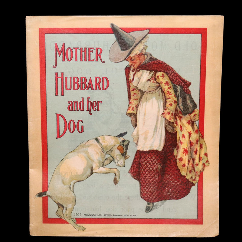 1904 Scarce Linen Book - Mother Hubbard and her Dog, Color Illustrated