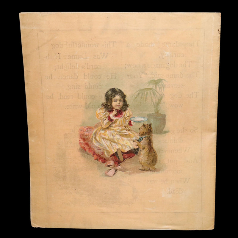 1904 Scarce Linen Book - Mother Hubbard and her Dog, Color Illustrated