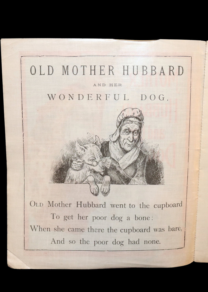 1904 Scarce Linen Book - Mother Hubbard and her Dog, Color Illustrated