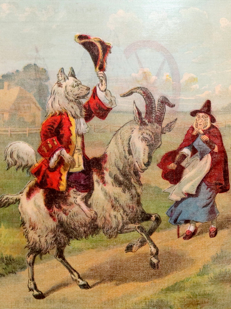 1904 Scarce Linen Book - Mother Hubbard and her Dog, Color Illustrated